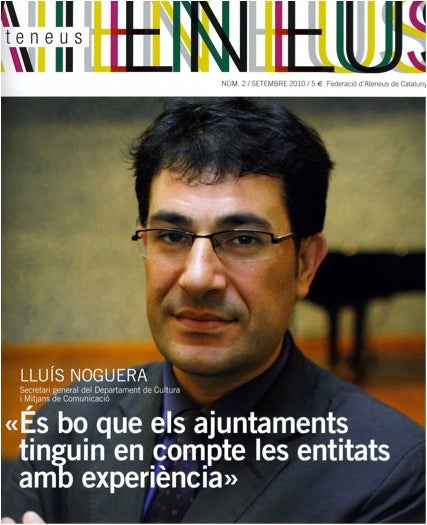 PECCat: En cultura, o ens posem d’acord o no tirarem endavant afirma Lluís Noguera, secretari general de Cultura