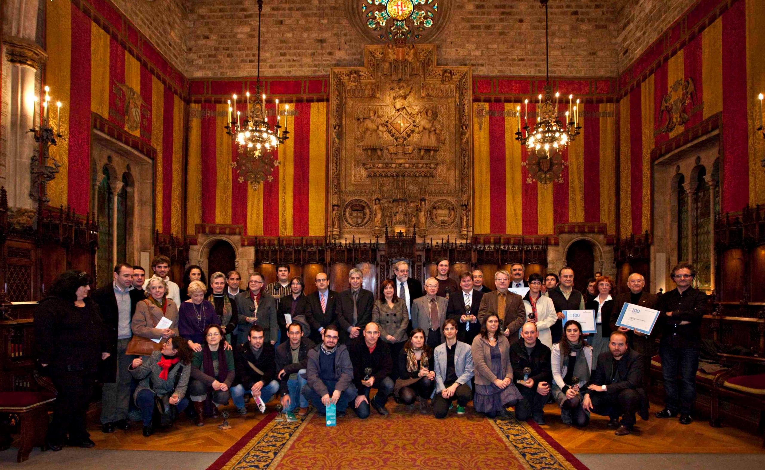 Lliurament dels Premis Ateneus el 20 de desembre, al Saló de Cent de l’Ajuntament de Barcelona