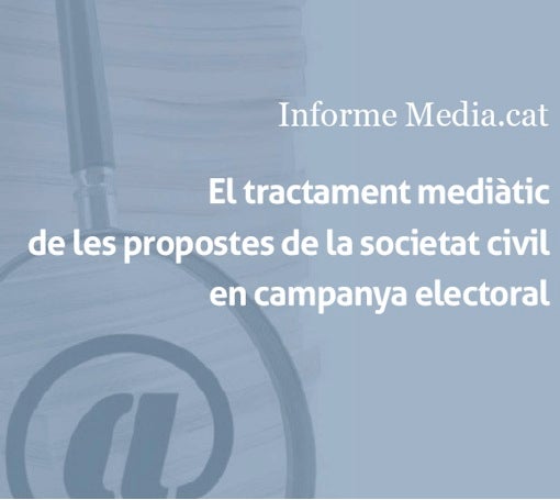 Els mitjans de comunicació ignoren la societat civil durant els períodes de campanya electoral