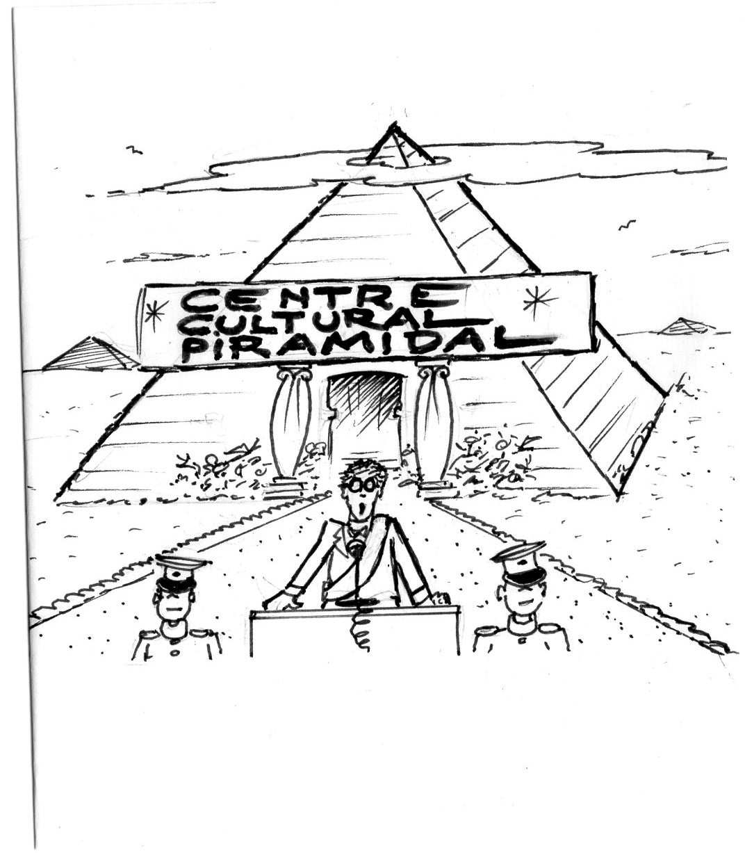 Equipaments culturals municipals, com piràmides faraòniques