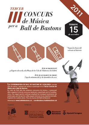 Es convoca el 3r Concurs de Música per a Ball de Bastons