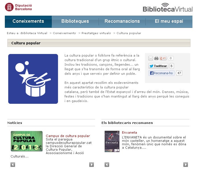 L’univers de la cultura popular, a un clic
