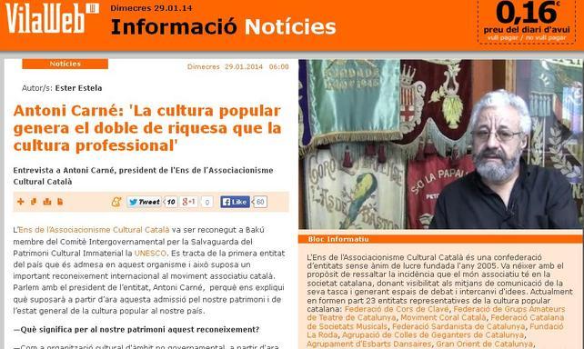 El President de l’ENS, entrevistat a Vilaweb