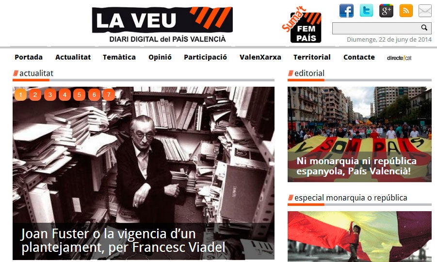 La veu independent i en català al País Valencià 