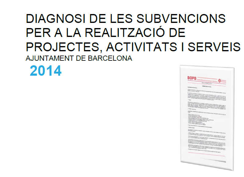 Un informe analitza les subvencions a Barcelona per a les entitats