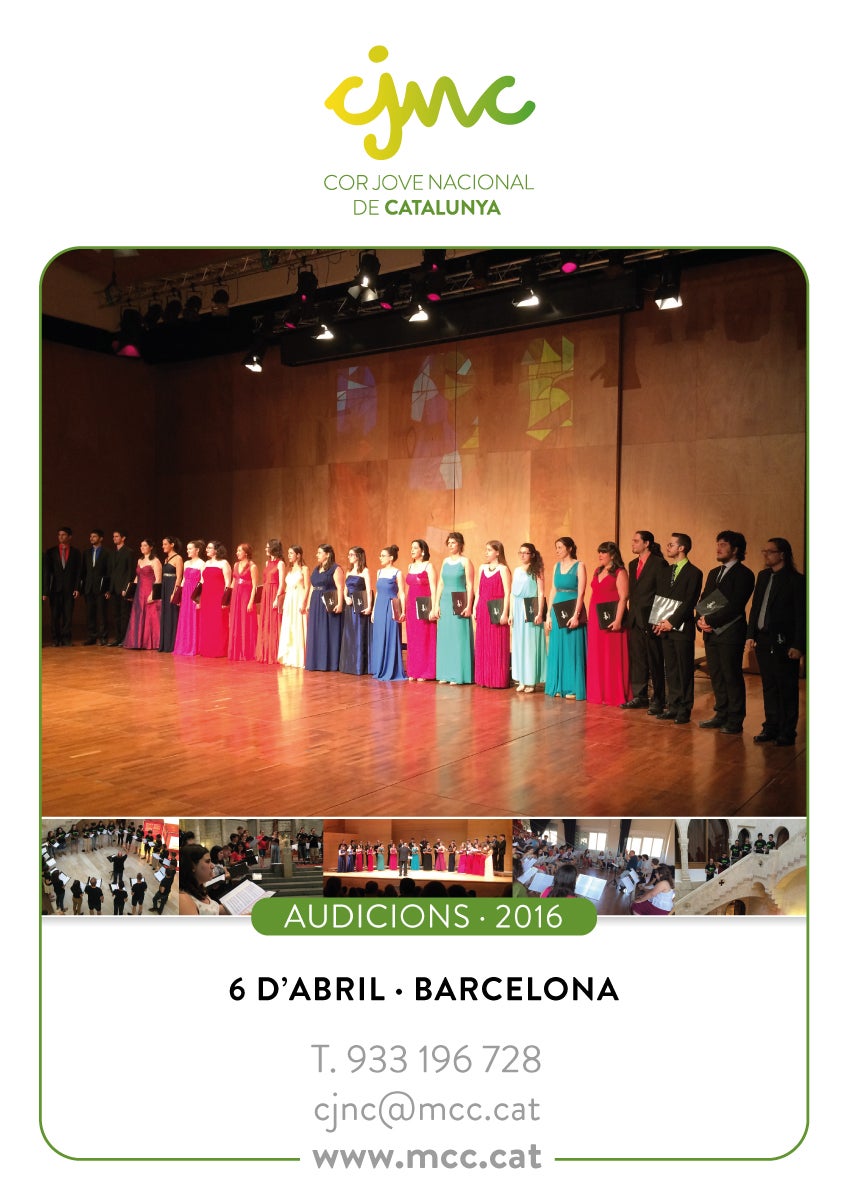 Nova sessió d'audicions per al Cor Jove Nacional de Catalunya