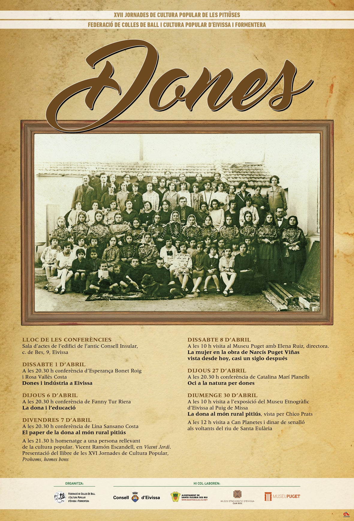 La dona centrarà les 17es Jornades de Cultura Popular de les Illes Pitiüses