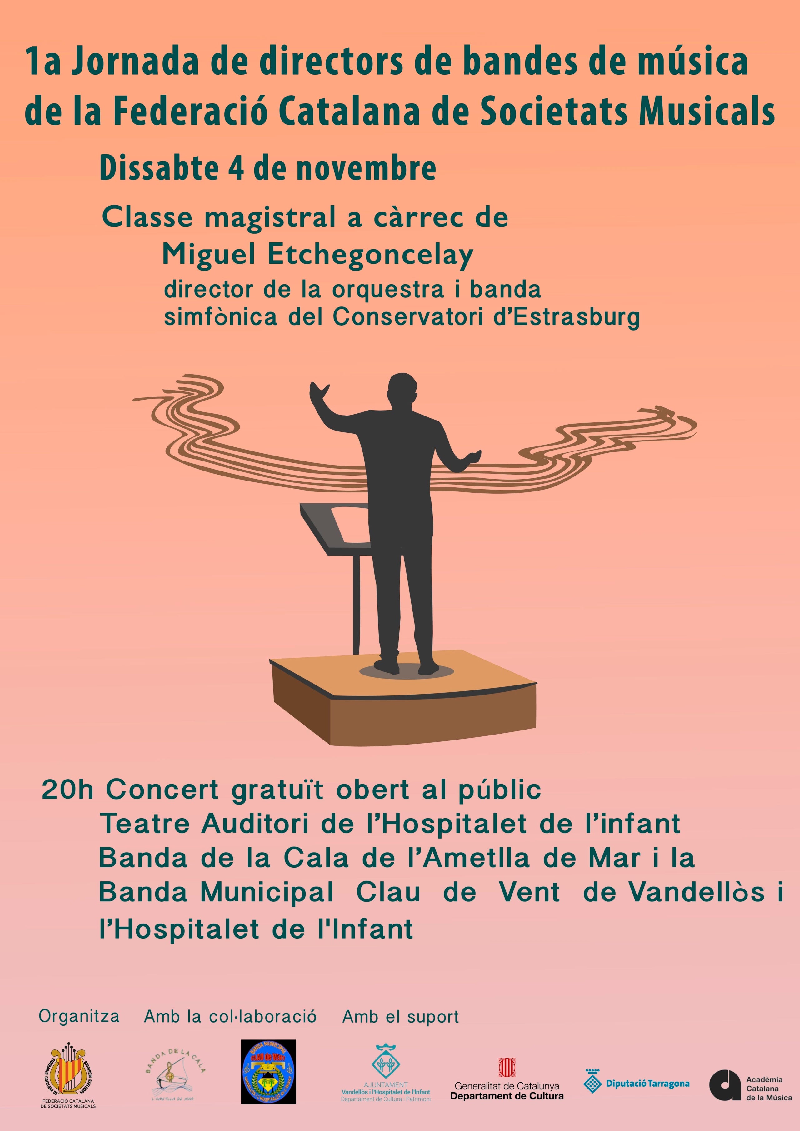 El Teatre Auditori de l’Hospitalet de l’Infant acull una classe magistral per a directors de banda