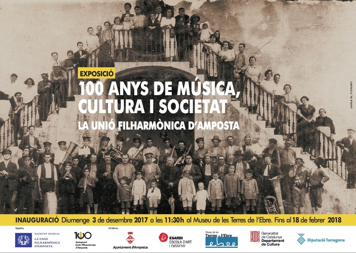 La Fila d'Amposta presenta l'exposició '100 anys de música, cultura i societat'
