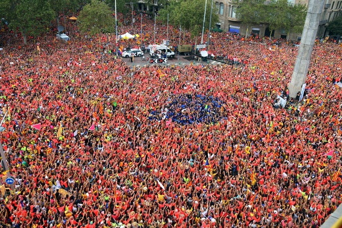 Manifestació de l'11 de setembre de 2018.