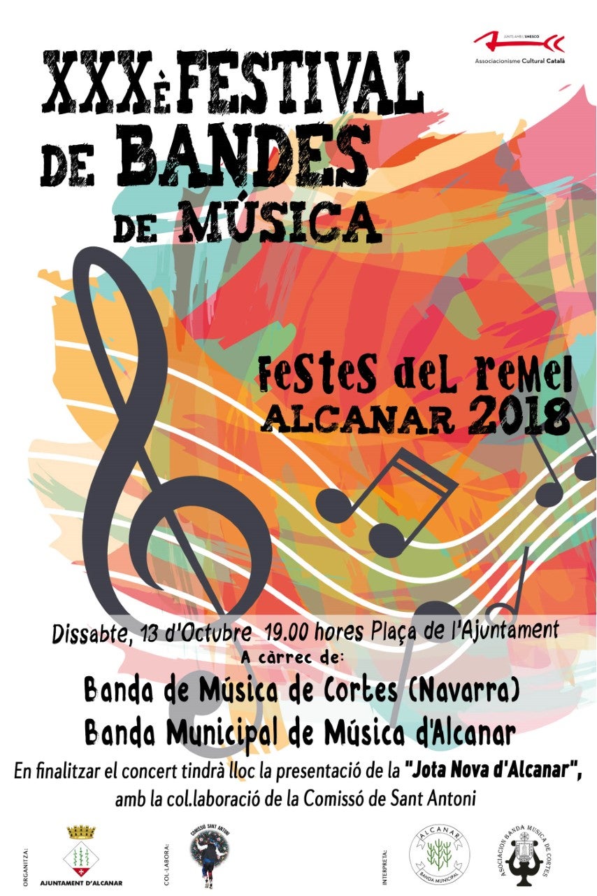 Cartell del 30è Festival de Bandes d'Alcanar