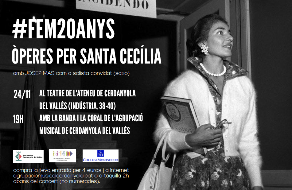 Cartell Concert Santa Cecília dedicat a l'Òpera