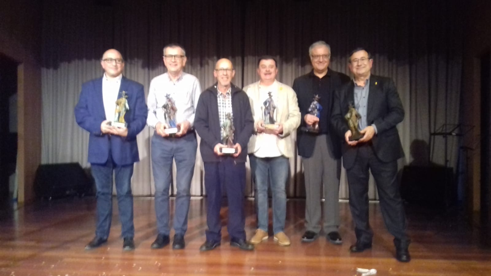 Foto de família dels premiats en els Arlequí
