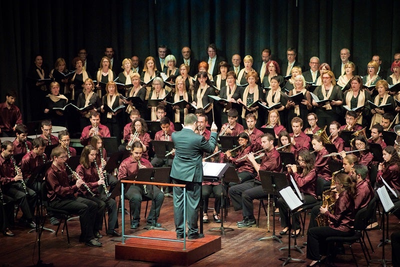L'Agrupació Musical de Cerdanyola del Vallès en ple concert.