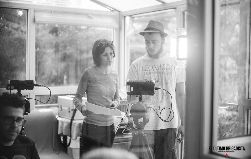 Marina Fuertes en el moment de la gravació del documental. Imatge cedida.