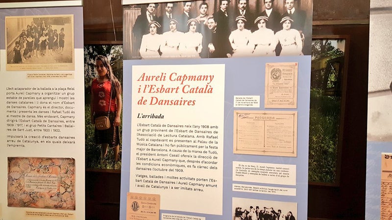 Imatge de l'exposició 'Aureli Capmany. La dansa i l'Esbart Català de Dansaires