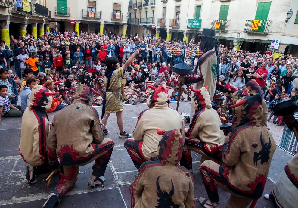 Els Carranquers de Cervera en plena actuació