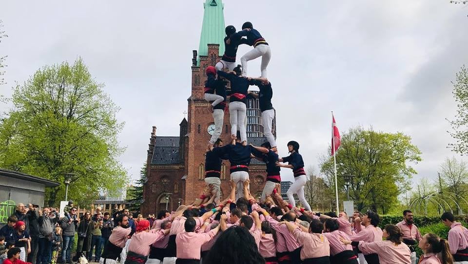 Diada castellera amb els Xiquets de Copenhagen i els Xiquets de Tarragona