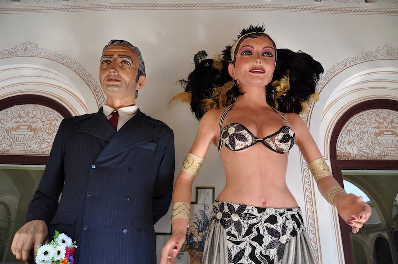 Imatge de l'Armand i la Rosa, un dels gegants del Poble Sec