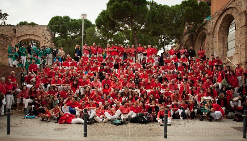 Foto de família dels Castellers de Barcelona