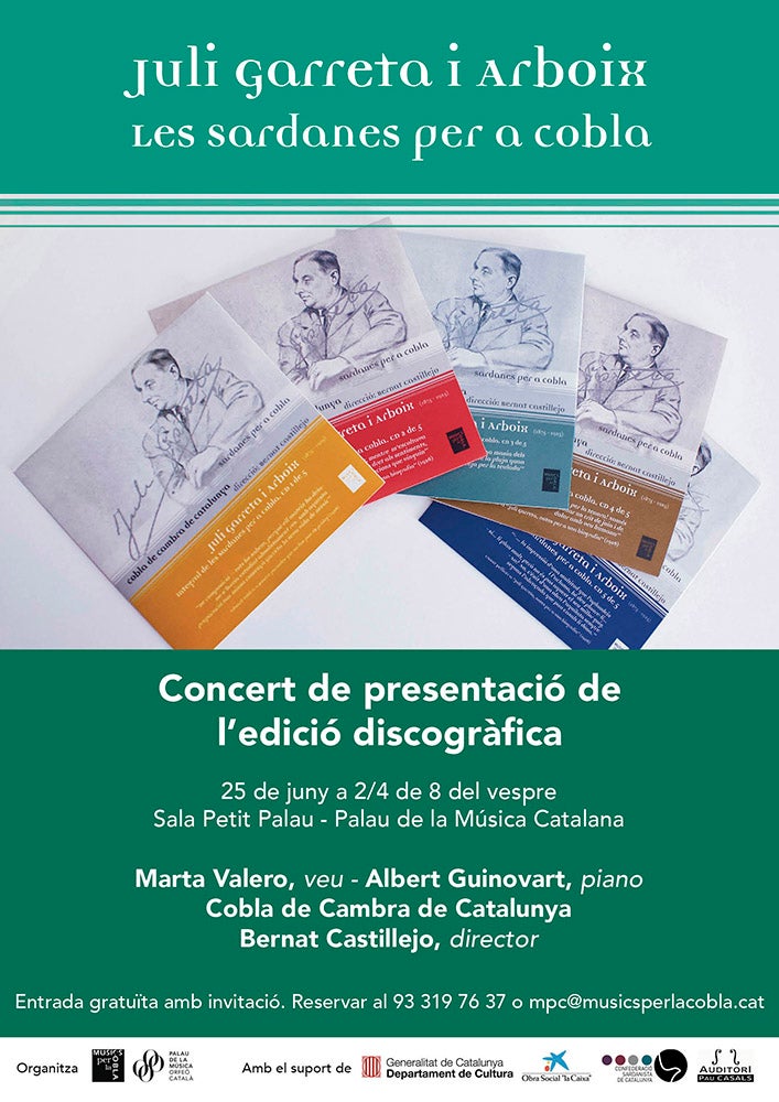 Les sardanes per a cobla de Juli Garreta, al Palau de la Música