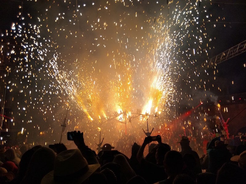 El Ball de Diables de Caldes de Montbui organitza l'Escaldarium