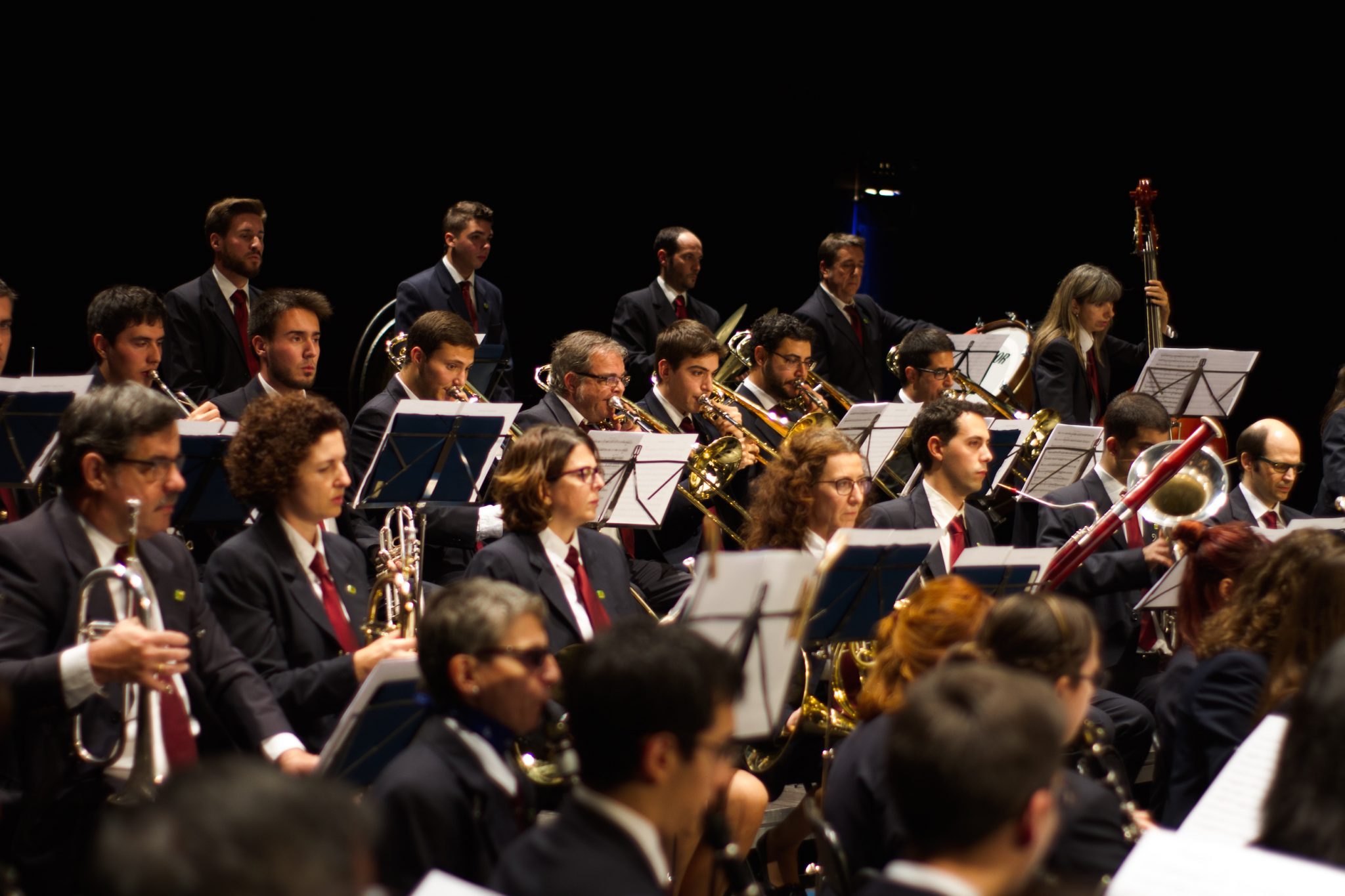 La Banda Unió Musical de Tarragona en plena actuació