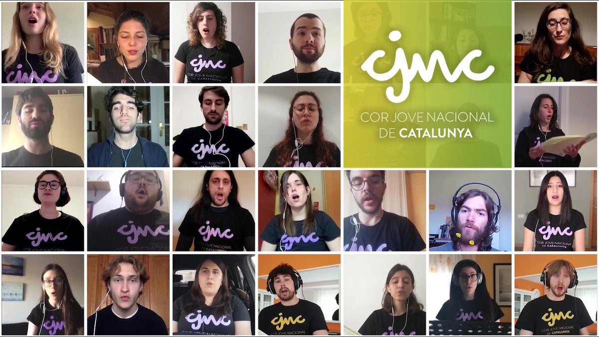 El Cor Jove Nacional de Catalunya 2019 durant el confinament.