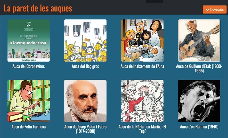 Portada del portal 'La paret de les auques'