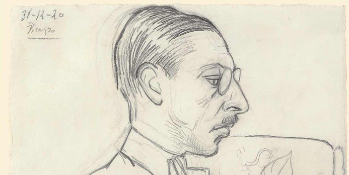 Retrat d'Stravinski fet per Pablo Picasso l'any 1920