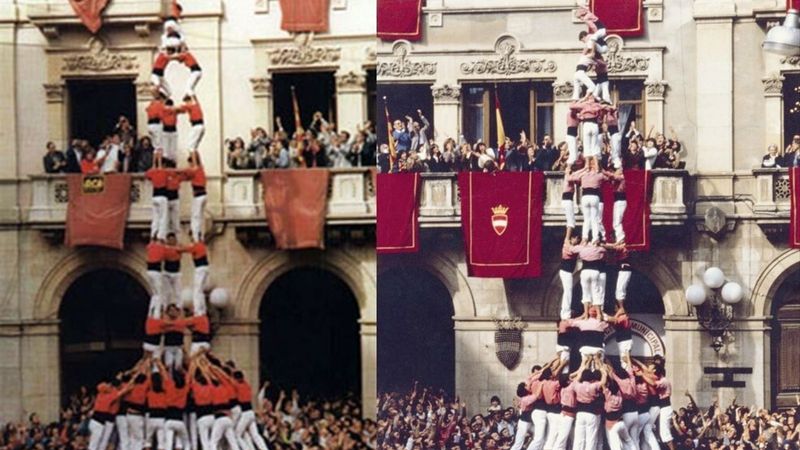 Les dues colles de Valls en la diada de Santa Úrsula de 1981