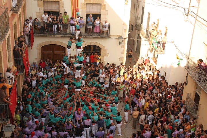 Actuació dels Castellers de Vilafranca al Catllar