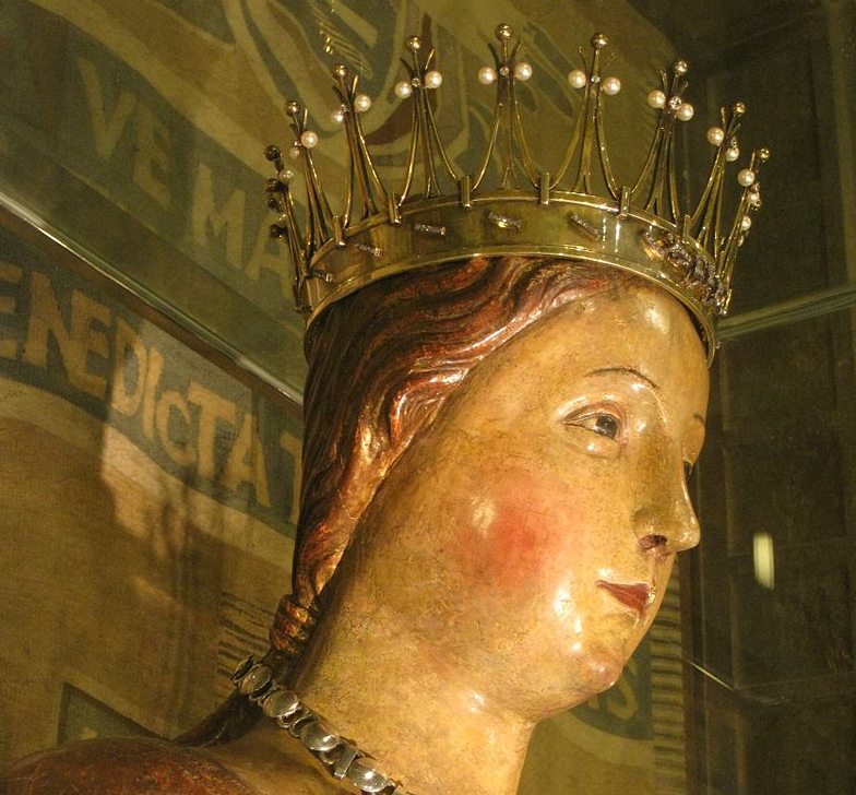 La figura de la Mare de Déu de la Mercè, atribuïda a Pere Moragues