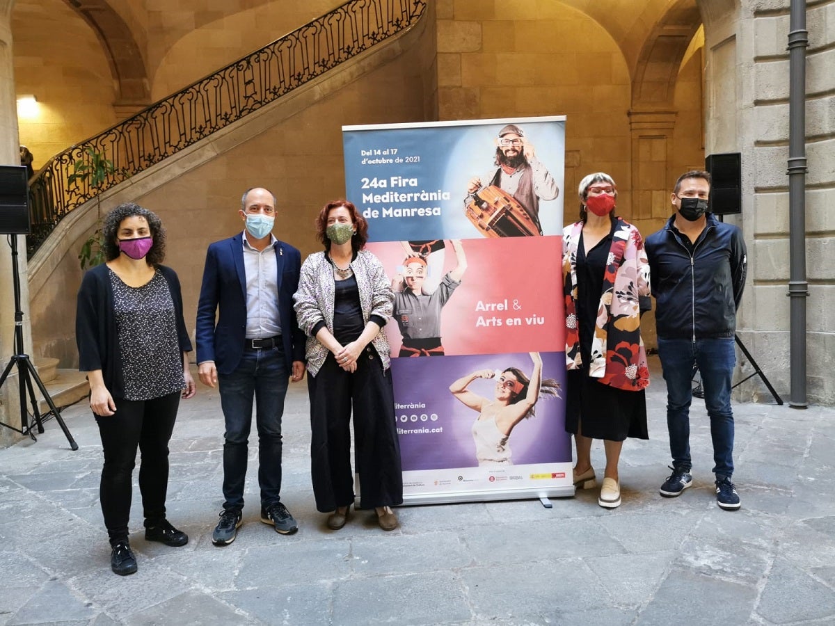 Foto de la família en la presentació de la Fira Mediterrània de Manresa