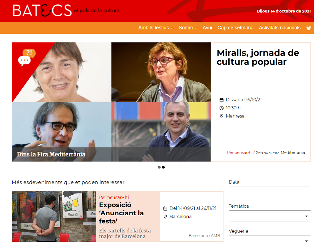 Portada del portal Batecs