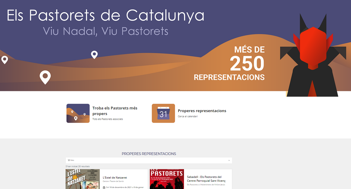 Portada del web de la Coordinadora de Pastorets de Catalunya