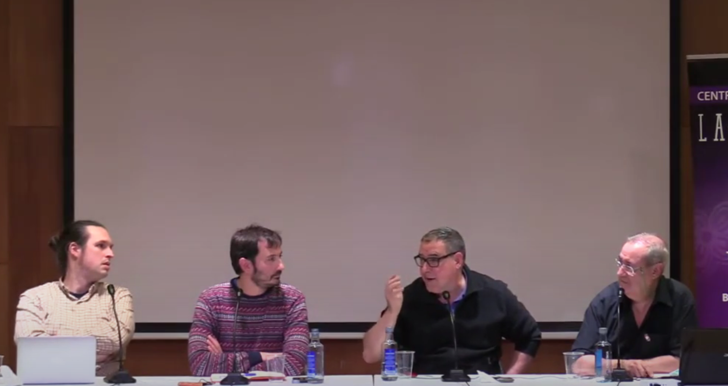 Guillem Roma, Dani Piques, Josep Fornés i el moderador Jordi Cubillos | La Violeta de Gràcia