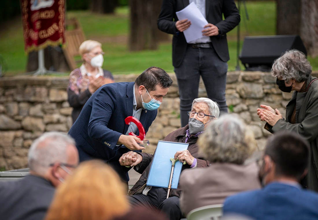 Manuel Cabero, recollint el premi Clavé 2020 en la categoria de trajectòria de director