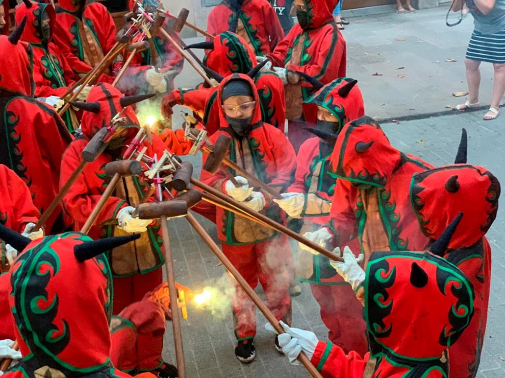 Els Diables infantils de Vila-seca, una de les colles participants en l'InCulCat