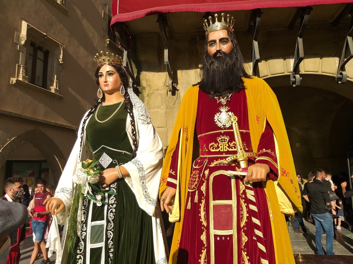 Gegants de Vic durant la Festa Major de Vic de 2017