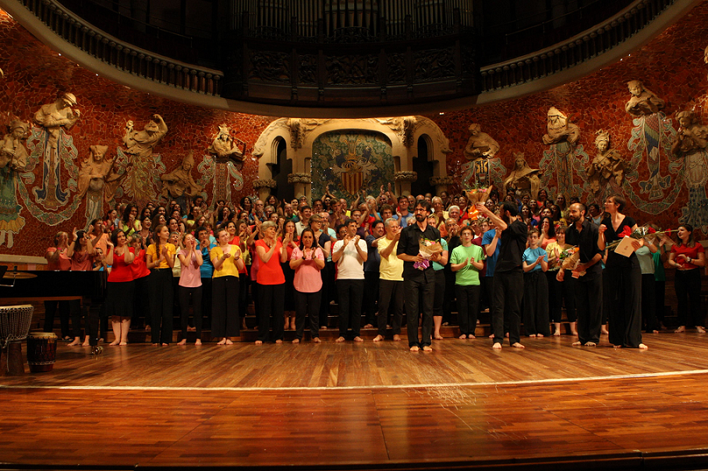 Actuació coral al Palau de la Música