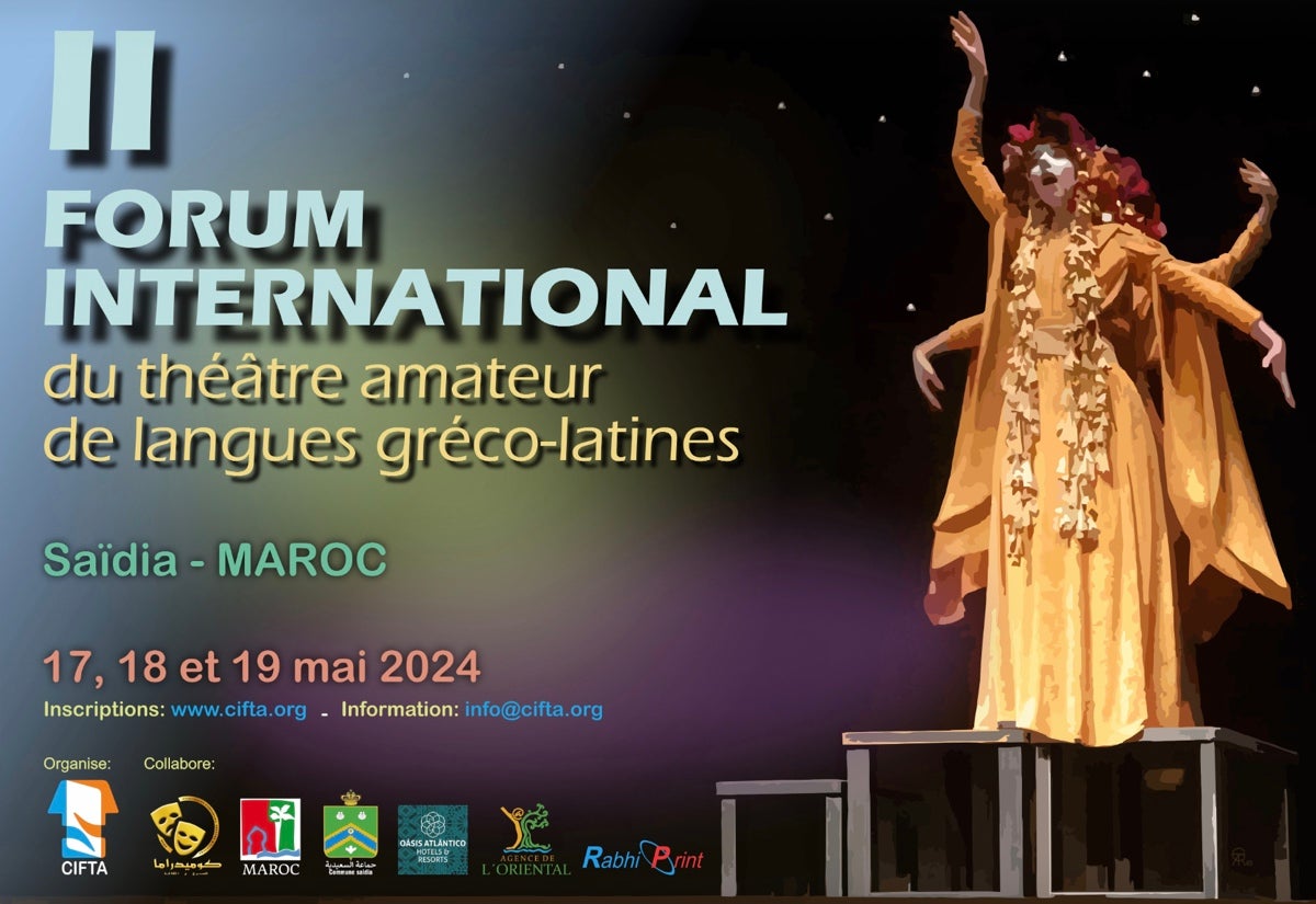 Cartell del II Fòrum Iternacional de teatre amateur de llengües grecollatines