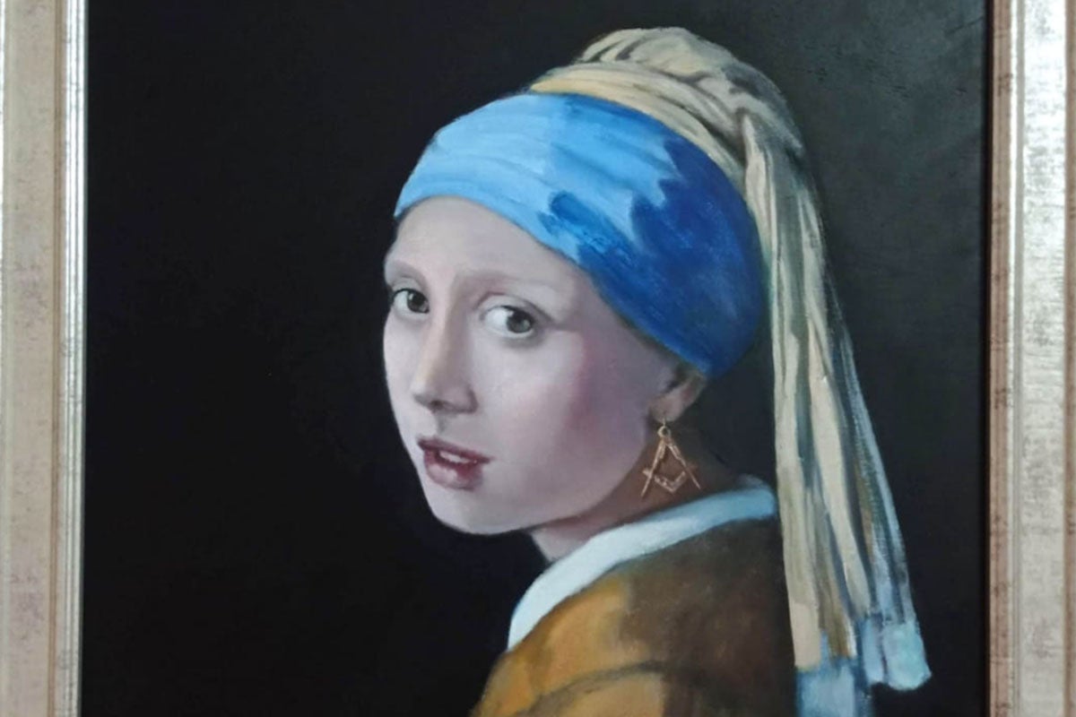 La versió de 'La noia de la perla', de Johannes Vermeer, una de les obres de l'exposició