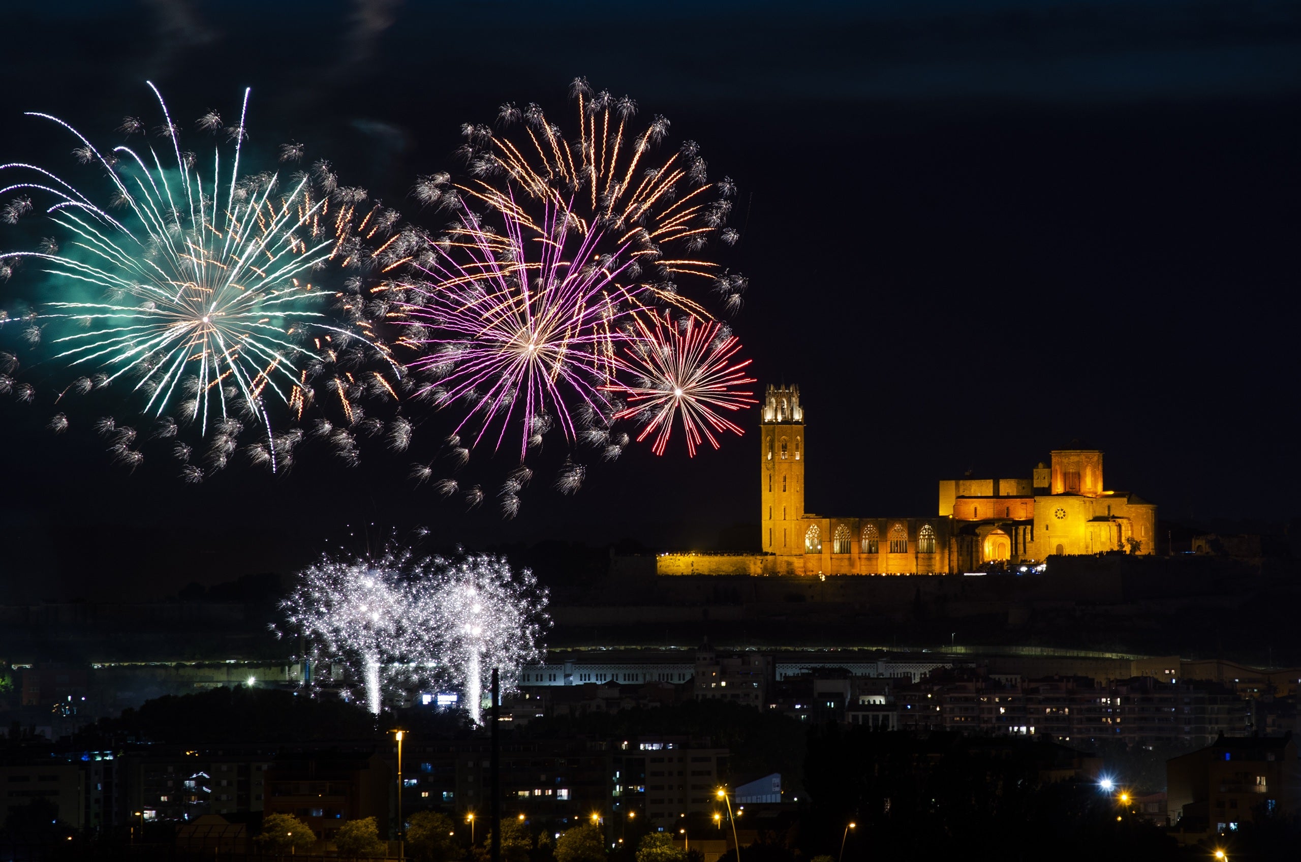 Castell de focs per tancar la Festa Major de Lleida (2022) | Wikicommons