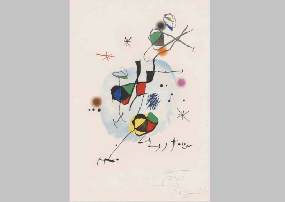 'Els castellers', quadre de Joan Miró (1973)