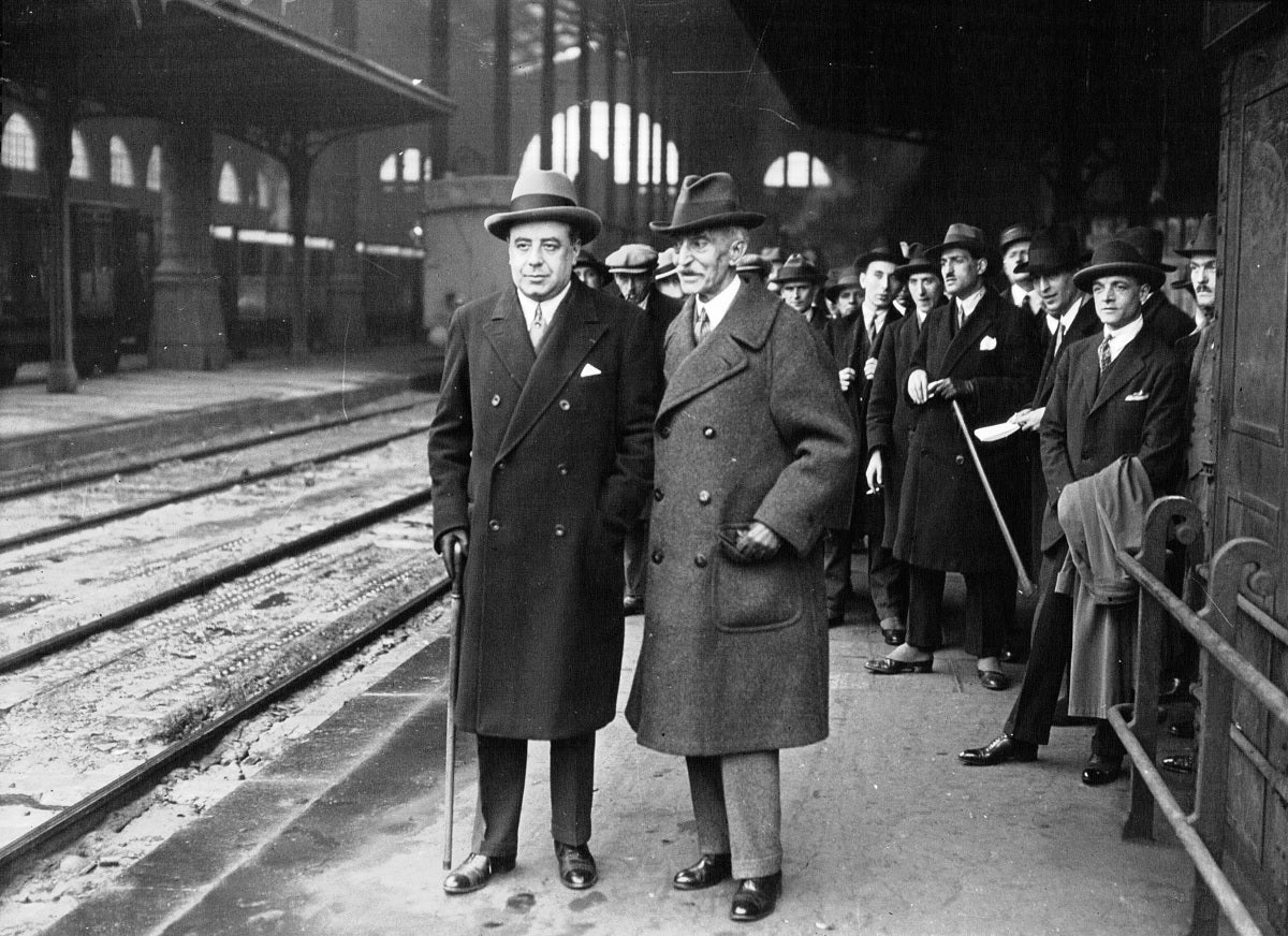 Francesc Macià amb Henry Torrès, advocat que va portar la seva defensa a París pels fets de Prats de Molló | Wikicommons