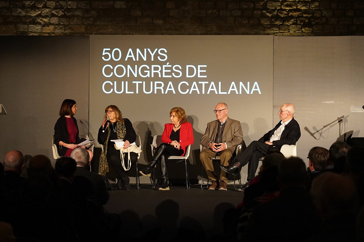 Anna Balletbò, Magda Oranich, Sebastià Serra i Rafael Ribó, representants del Congrés original / Foto: EC