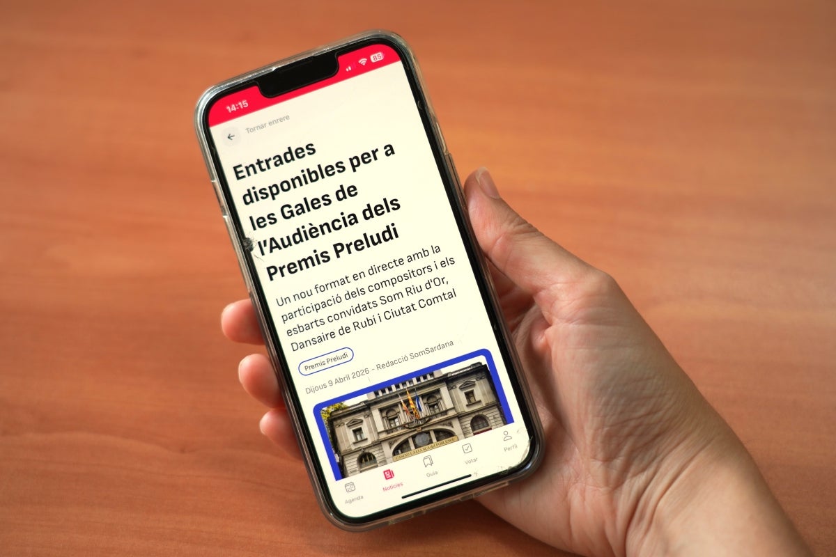 L'aplicació de SomSardana on es pot efectuar el vot